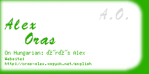 alex oras business card